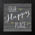 thumbnail image 2 of Coulter, Cynthia 12x12 Black Modern Framed Museum Art Print Titled - Farmhouse Sign black II-Our Happy Place, 2 of 5