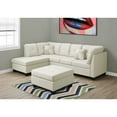 thumbnail image 3 of Monarch Specialties Light Grey Bonded Leather Sofa Sectional, 3 of 4