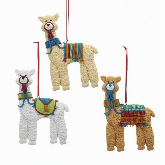 Llama Ornament , set of 3