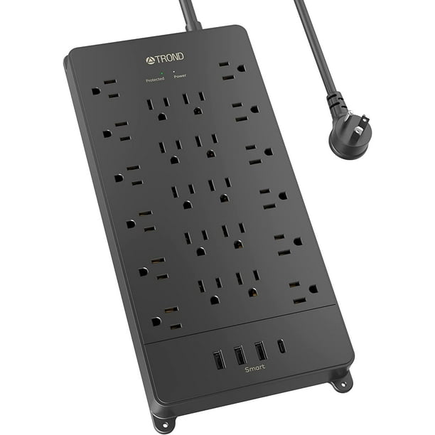 TROND Surge Protector Power Strip with USB C, 5ft Long Extension Cord