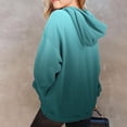 thumbnail image 4 of Domzest Girls Gradient Hoodies Zip UP Loose Fit Long Sleeve Sweatshirt Drawstring Hooded Pullover with Pocket for 3-14 Years Red 100 Age:2-3Y, 4 of 5