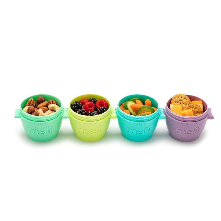 melii Snap & Go Baby Food Freezer Storage Containers & Snack Containers - Set of 4, 4oz