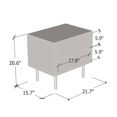 thumbnail image 3 of Cristal 04 22" Nightstand, 3 of 3