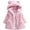 Pink, variant on YOUI-GIFTS Baby Girls Faux Fur Winter Warm Coats,Hooded Rabbit Ears Jacket Cloak Snowsuit Warm Outerwear Faux Fur Fleece Jacket