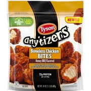 Tyson Any'tizers Honey BBQ Boneless Chicken Bites, 1.5 lb Bag (Frozen)