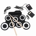 thumbnail image 2 of Electronic Drum Digital Usb 7 Pads Roll Up Drum Set Silic Electric Drum Pad Kit With Drumstick Foot Pedal Percuss, 2 of 5
