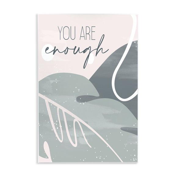 Stupell Industries Modern You Are Enough Phrase Wall Plaque Art, 10 x 15, by Kim Allen