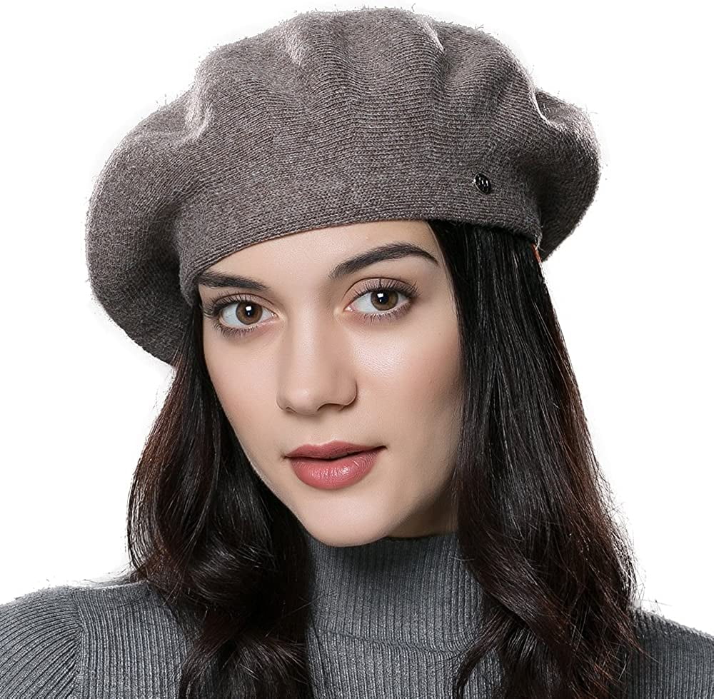 French Beret Lightweight Casual Classic Solid Color Wool Beret 