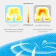 thumbnail image 4 of Gel Seat Cushion Summer Breathable Honeycomb Design For Pressure Relief Back Tailbone Pain - Home Office Wheelchair Chair Cars, 4 of 7