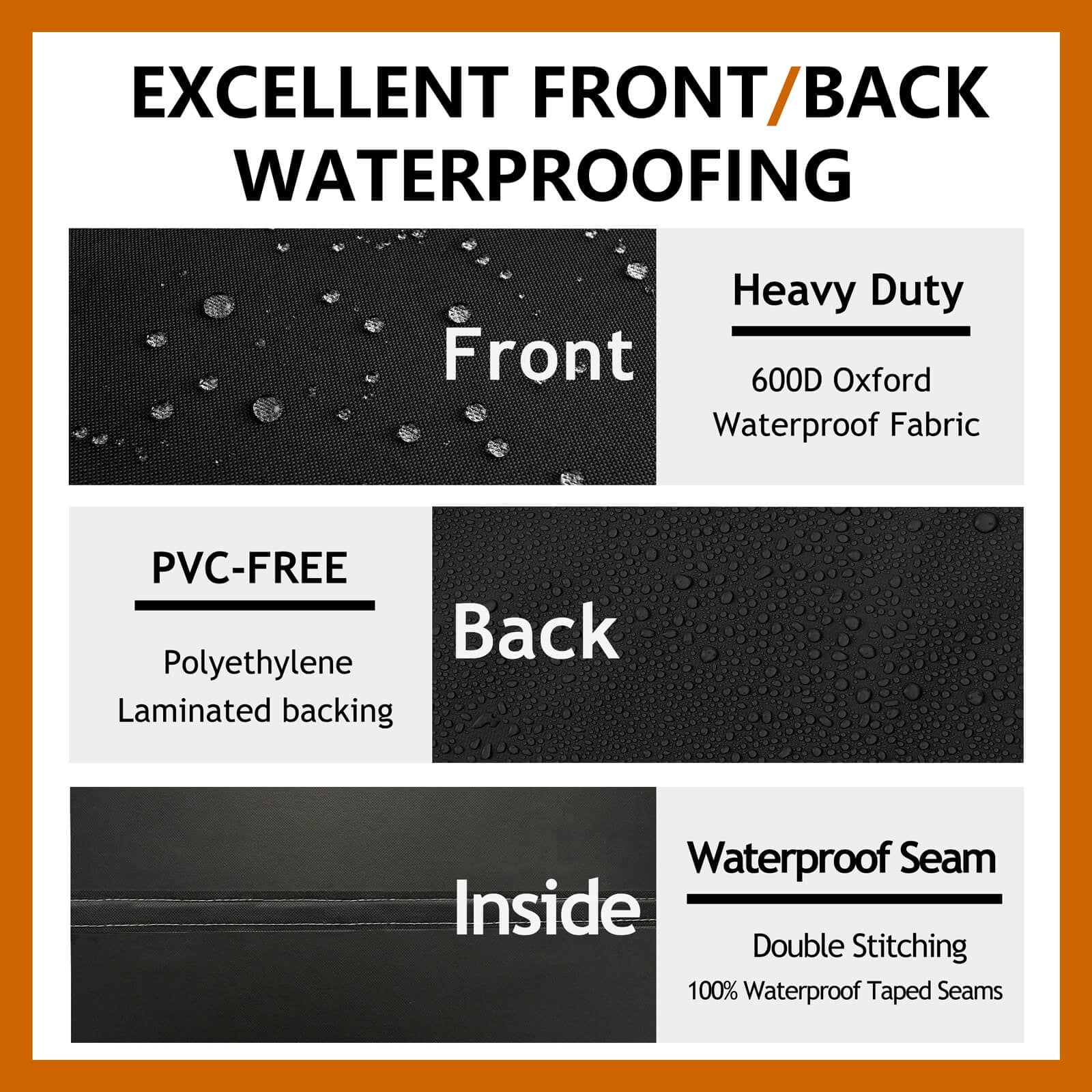Curved Outdoor Furniture Cover for Patio Sectional Sofa, 96"(65") Reinforced Waterproof 600D Patio Couch Cover