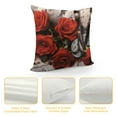 thumbnail image 4 of Nawypu  Flower Throw Pillow Covers Black Red Rose Text Love Wine Heart Necklace Decorative Square Pillowcases for Sofa Bedroom Living Room Decor Gift, 4 of 5