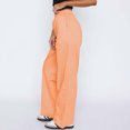 thumbnail image 4 of AherBiu Fall Casual Pants for Women Striped Elastic High Waisted Straight Leg Loose Trousers, 4 of 7