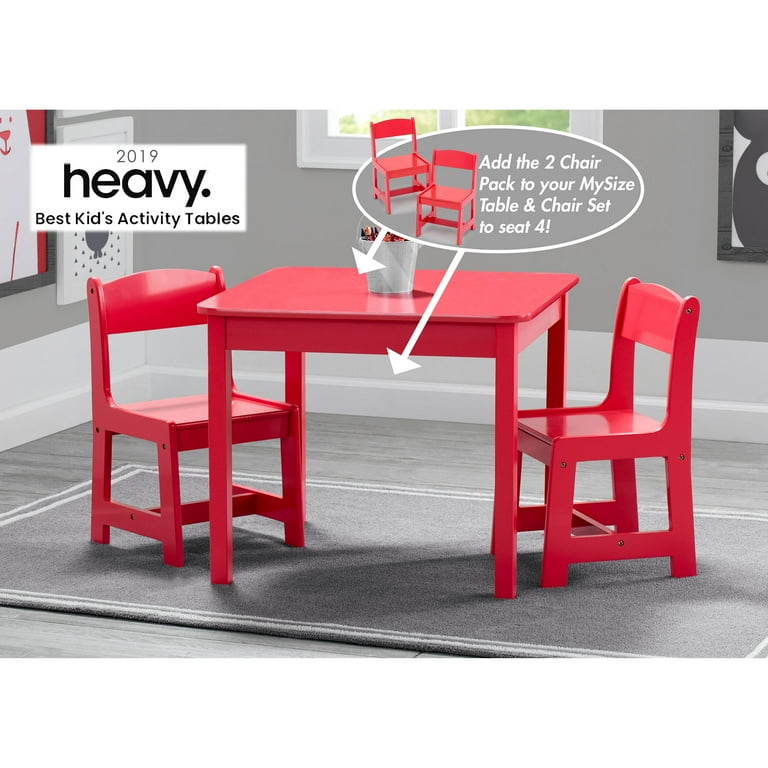 Delta Children MySize Kids Table and Chairs Set 2 Chairs Included