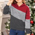 thumbnail image 3 of Lenpel Hoodies for Girls Boys Fashion Long Sleeve Color Block Sweatshirts Casual Athletic Pullover Tops with Pocket, 3 of 4
