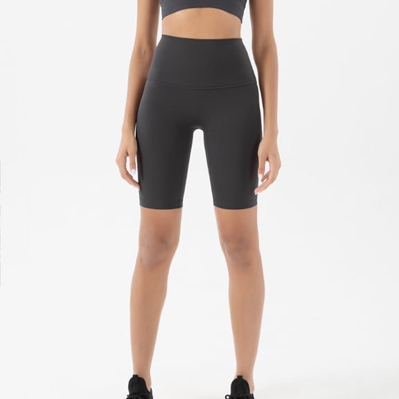LVHAOGJOB Shorts for Women Solid Tight Yoga Shorts High Waist Tummy Control Biker Spandex Womens