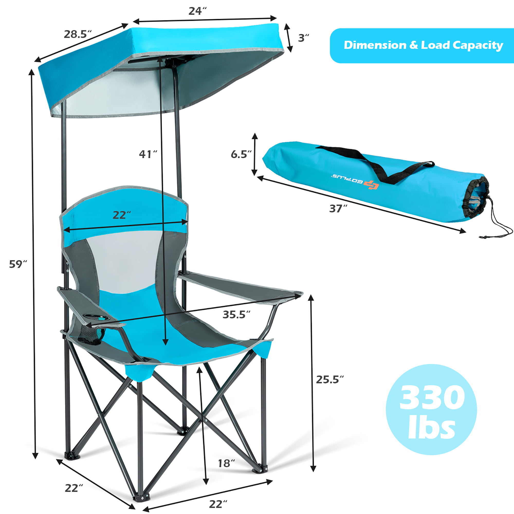 Folding Double Camping Canopy Chairs Beach Chairs, 43% OFF