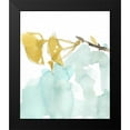 thumbnail image 2 of Goldberger, Jennifer 20x23 Black Modern Framed Museum Art Print Titled - Ginkgo on Dusty Teal I, 2 of 5
