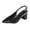 Black, variant on Women's Slingback Pumps Leather Pointed Toe Chunky Heel Summer Dressy Casual Office Party Wedding Shoes