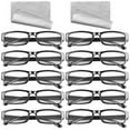 thumbnail image 1 of Paquete de 10/20 gafas de lectura, ayuda para la lectura, ayuda visual, color negro, 1,0 a 4,0, para mujeres y hombres, DE, 1 of 5