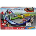 thumbnail image 3 of Hot Wheels Mario Kart Circuit Slam Vehicle Playsets with Mattle Blue Car Toy, 3 of 11