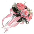 thumbnail image 4 of Wedding Artificial Flowers Bouquet Bride Bouquets Fake Rose Holding Hnad Flowers, 4 of 5