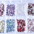 thumbnail image 4 of Crystal AB Glitter Rhinestone Glass Non Hotfix Rhinestones Flatback Diamond Nail Art Decorations, 4 of 7