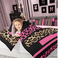 thumbnail image 5 of Feelyou Fashion Pink Abstract Full Size Comforter Sets, Cheetah Leopard Print Bedding Comforter Set, Chic Polkadots Reversible Bedding Sets, Lightweight Room Decor, 3 Pieces, 5 of 8