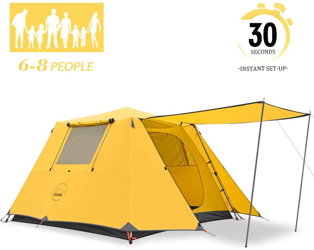 Details about   KAZOO Family Camping Tent Large Waterproof Pop Up Tents 4/6/8 Person Room