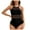Black, variant on TTUHYWXI Women Tummy Control One Piece Swimsuit Modest Bathing Suit Full Coverage High Neck Swimwear (Red, S)