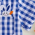 thumbnail image 7 of Zanarzt Baby Collared Shirt Toddler Baby Boy Summer Clothes Shirt Short Sleeve Lapel Collar Casual T-Shirt Tops 12-18 Months,Blue, 7 of 7
