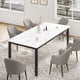 thumbnail image 4 of 71-pulgada industrial grande rectangle dining mesa con metal legs, round corners - ideal para de madera conference escritorio para dining & sala de estar (mesa only), 4 of 7