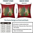 thumbnail image 4 of Red Christmas Pillowcase, 18x18 Christmas Tree Print Decorative Throw Pillow, Outdoor Farmhouse Holiday Decor Pillowcase, Cushion Cover Decor, Suitable for Home Sofa Beds (2-Pack), 4 of 12