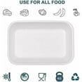 thumbnail image 4 of White Styrofoam Meat Trays (25pcs/Pack - 7.87" x 5.11" x 0.9") with White Absorbent Pad, Disposable Small Foam Meat Trays for Food., 4 of 7
