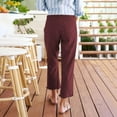 thumbnail image 6 of frariair ​Cropped Straight Leg Dress Pants For Women High Waisted Comfort Fit Professional Business Attire Ankle Length Work Slacks​ Wine, 6 of 9