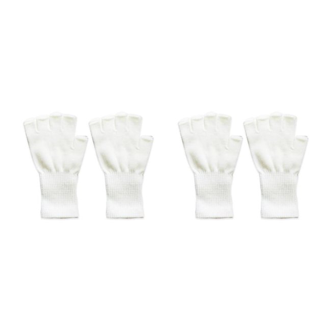 Minnieouse 1 par de guantes sin dedos, accesorio de ropa, calentadores de manos térmicos para adultos, cubierta de medio dedo, guante largo de punto para Blanco 2piezas Minnieouse CBP382163