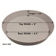 thumbnail image 2 of 8 Inch (6.3 Inch Base) Case of 10 Plant Saucer - Terra Cotta Colored Polypropylene – Heavy Duty Indoor/Outdoor Tray and Drip Pan – Collects Flower Pot Excess Water Made in USA, 2 of 7