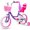 Violet Purple, variant on Hykolity 14 inch Girls Bike Princess Bicycle for Age 3-5 Years Old Rider Height 35-47 inch includes Training Wheel Basket Doll Seat Aqua Blue