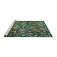thumbnail image 2 of Ahgly Company Machine Washable Indoor Rectangle Persian Turquoise Blue Traditional Area Rugs, 2' x 3', 2 of 4