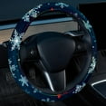 thumbnail image 2 of Christmas Snowflakes 14.5 Inch Printing PVC Leather Steering Wheel Cover Car Wheel Covers Auto Accessories, 2 of 6