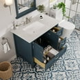 thumbnail image 5 of EVIVA Britney 36 Inch Transitional Ash Blue Bathroom Vanity with Carrara Quartz Countertop, 5 of 7