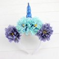 thumbnail image 2 of Diadema Macarena Diadema infantil para niños Cuerno Guirnalda Corona Azul, 2 of 3