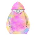 thumbnail image 3 of CONFREE Hoodies for Girl Long Sleeve Hooded Sweatshirt for Girls Trendy Tie Dye Prints Fashion Preppy Pullover Tops With Pocket, 3 of 3