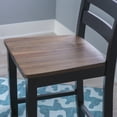 thumbnail image 4 of Powell Colm 24" Indoor Counter Stools, set of 2, Black/Wire Brushed Oak, 4 of 11
