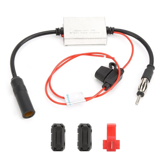 Antena de radio FM universal para coche, amplificador de señal de recepción, 12-24 V