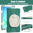 thumbnail image 6 of For Samsung Galaxy Tab S10 FE+ 13.1 inch SM-X620/X626 Case, 360 Rotatable Handle Stand, Shoulder Strap, Drop-Proof Design, Emerald Green, 6 of 7