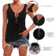thumbnail image 4 of Camiseta sin mangas negra de moda para mujer con cierre de cremallera, perfecta para el verano (talla S), 4 of 5