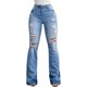 thumbnail image 1 of Jeans para Mujer 90s Vintage Sexy Ripped Mid Waist Bell Bottom#1 Light BlueSmall, 1 of 5