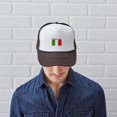 thumbnail image 6 of CafePress - Italia Flag II - Adjustable Unisex Printed Trucker Hat with Mesh Back, 6 of 8