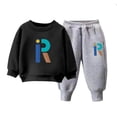 thumbnail image 4 of 5-6 Years Toddler Boy Clothes Fall Winter Outfit Long Sleeve Sweatshirts Pants Set 6 9 12 18 24 Months 3T 4T 5T Winter Clothes Set Pajamas & Dailywear Winter Set, 4 of 6