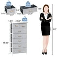 thumbnail image 6 of Crestlive Products Light Gray 7 Drawers Vertical Dresser Storage Tower Chest, 6 of 8